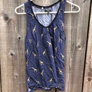 Giraffe print flowy tank top